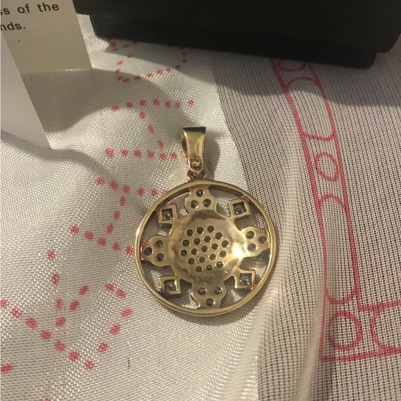 Absolute Vintage 14K Absolute Yellow Gold Over Sterling Silver & CZ Pendant - Picture 15 of 15